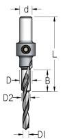 Трех заходное сверло с зенкером на оправке под евровинт 5 мм D8-5-3,5 хвостовик 10 WPW ACD0507D